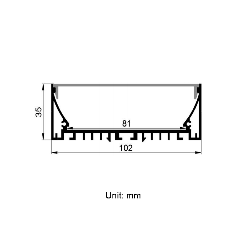 Large Pendant Lighting Aluminum LED Diffuser Channel - Inner Width 81mm(3.19inch) Large Pendant Lighting Aluminum LED Diffuser Channel - Inner Width 81mm(3.19inch)